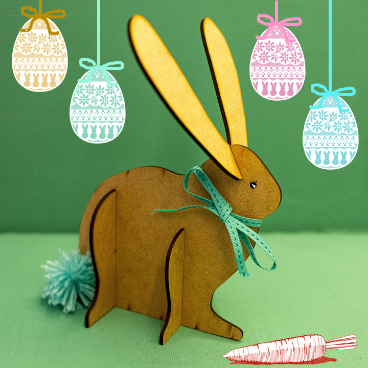 3D Build-and-Paint Easter Bunny - Image 2